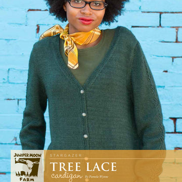 Juniper Moon Farm Tree Lace Cardigan Knitting Pattern