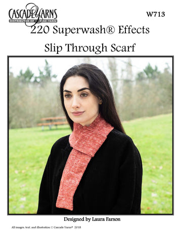 Effects Slip Through Scarf in Cascade Yarns 220 Superwash® - W713 - Free PDF