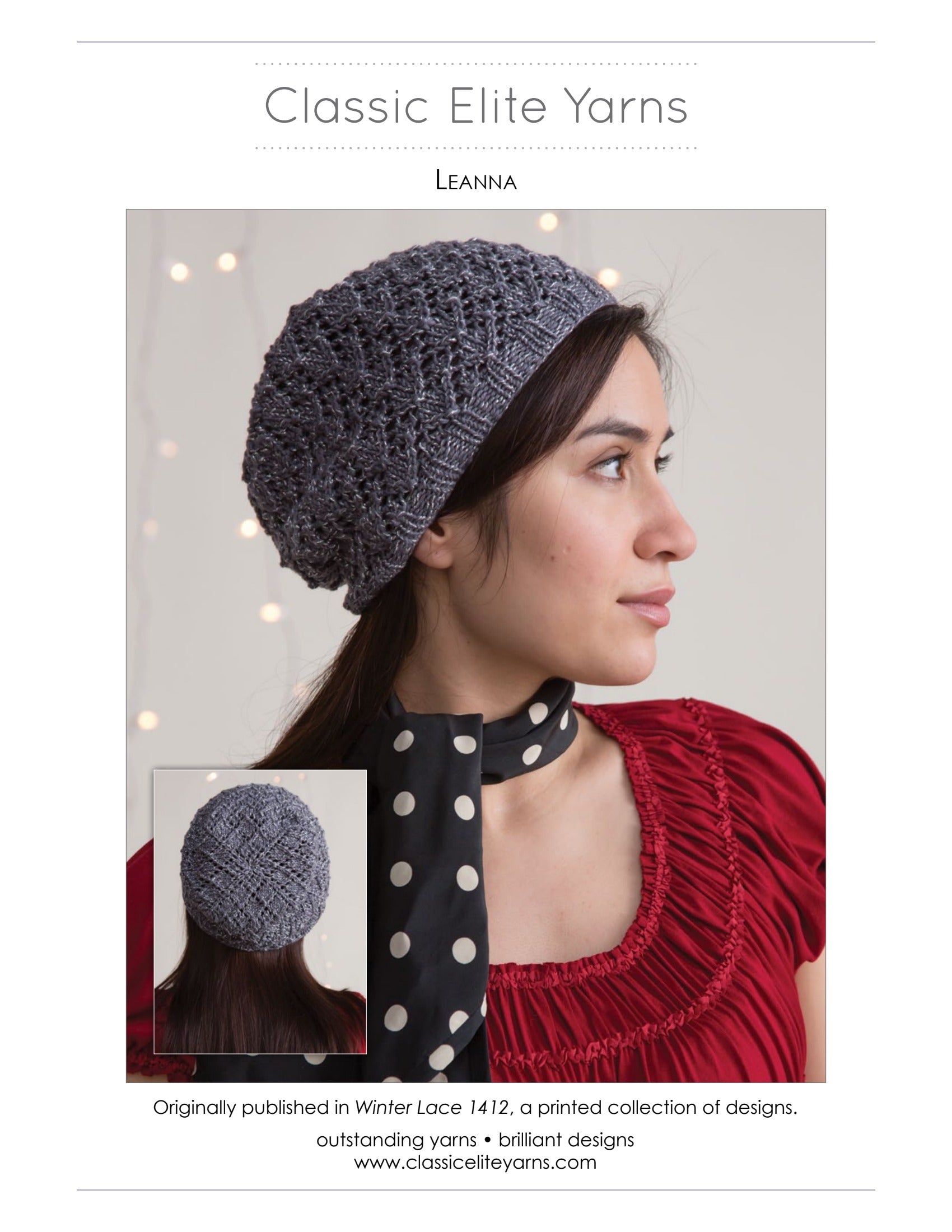 Classic Elite Yarns Leanna Hat Knitting Pattern