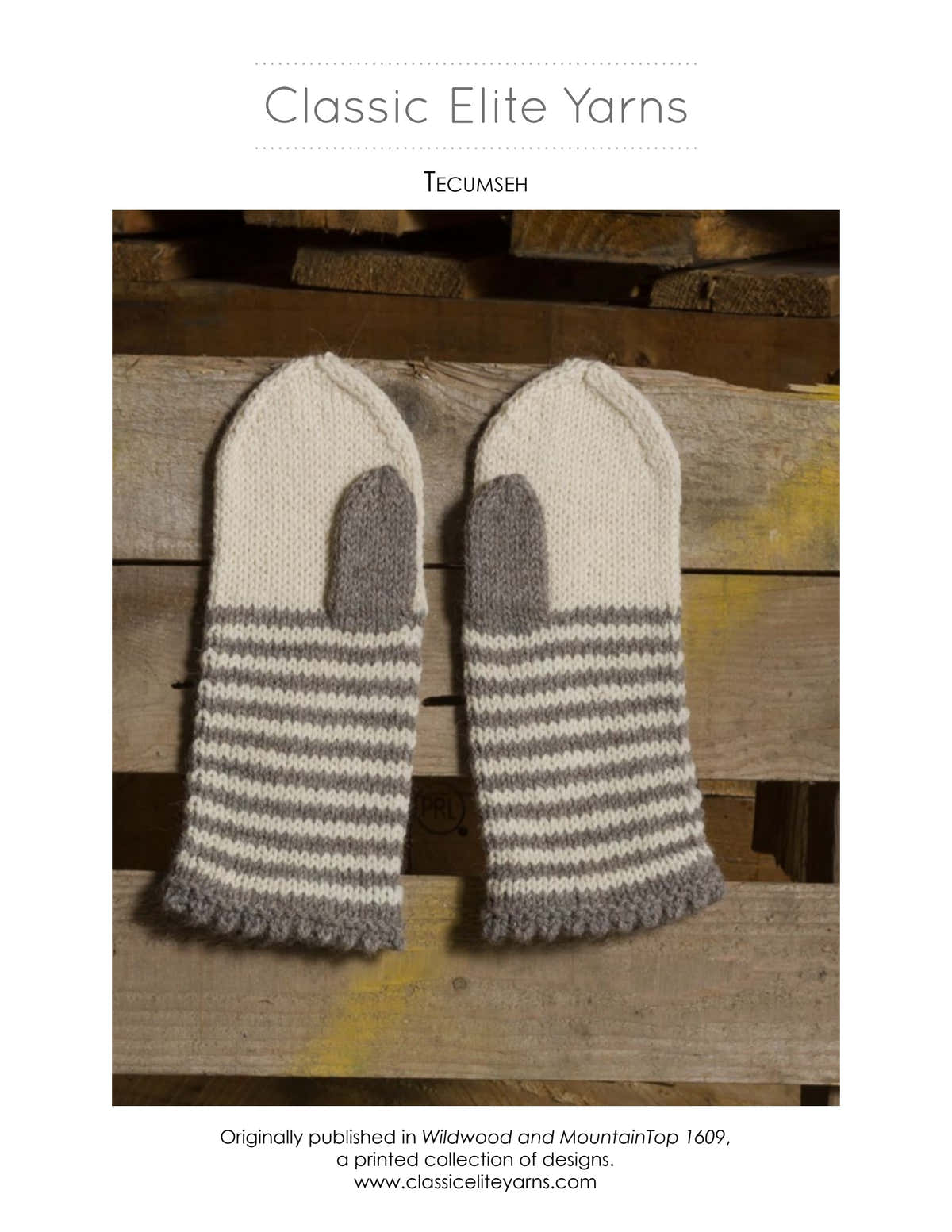 Classic Elite Yarns Tecumseh Mittens Knitting Pattern