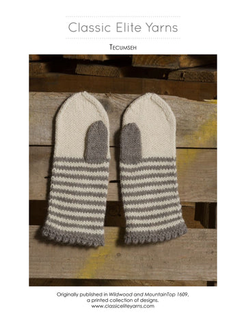Classic Elite Yarns Tecumseh Mittens Knitting Pattern