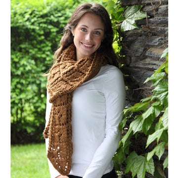 Valley Yarns Lobed Leaf Scarf Knitting Pattern