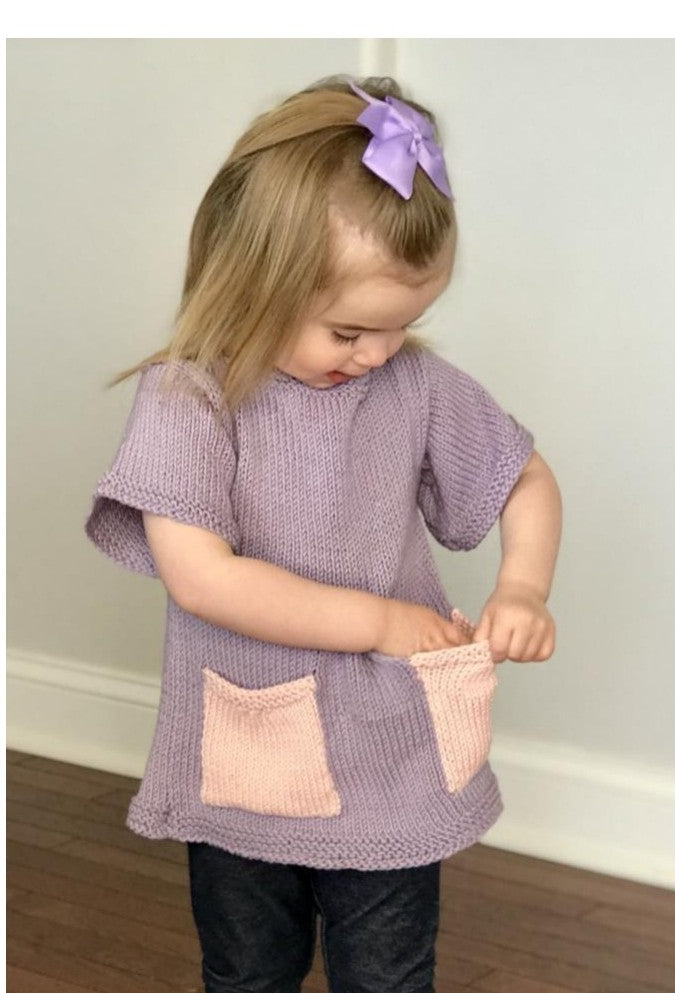 Plymouth Yarn Girl's Tunic Jumper Knitting Pattern