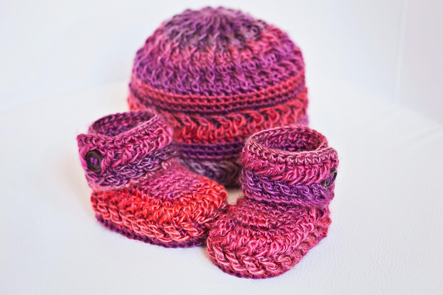Chevron Booties and Hat