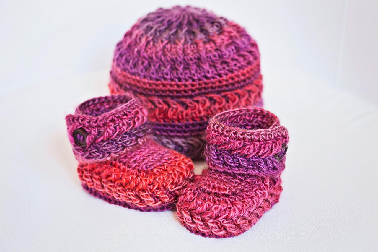 Chevron Booties and Hat