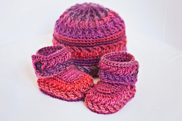 Chevron Booties and Hat