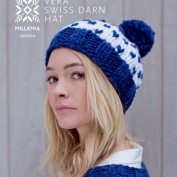 MillaMia Vera Swiss Darn Hat Knitting Pattern