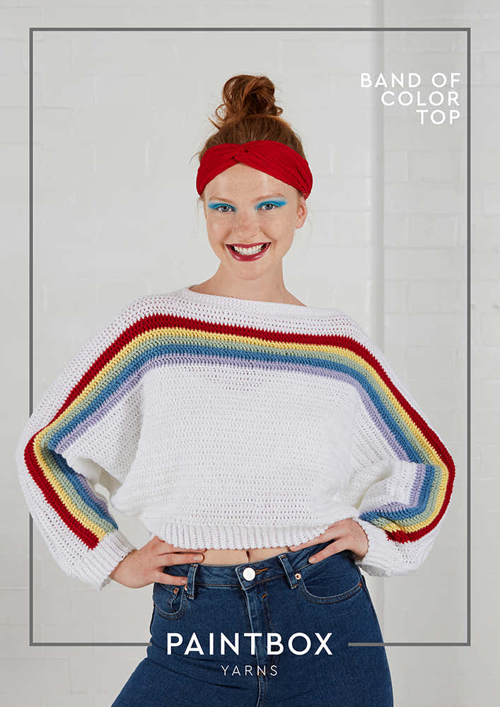 Paintbox Yarns Band of Color Top Crochet Pattern