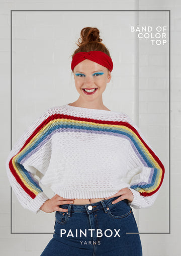 Paintbox Yarns Band of Color Top Crochet Pattern