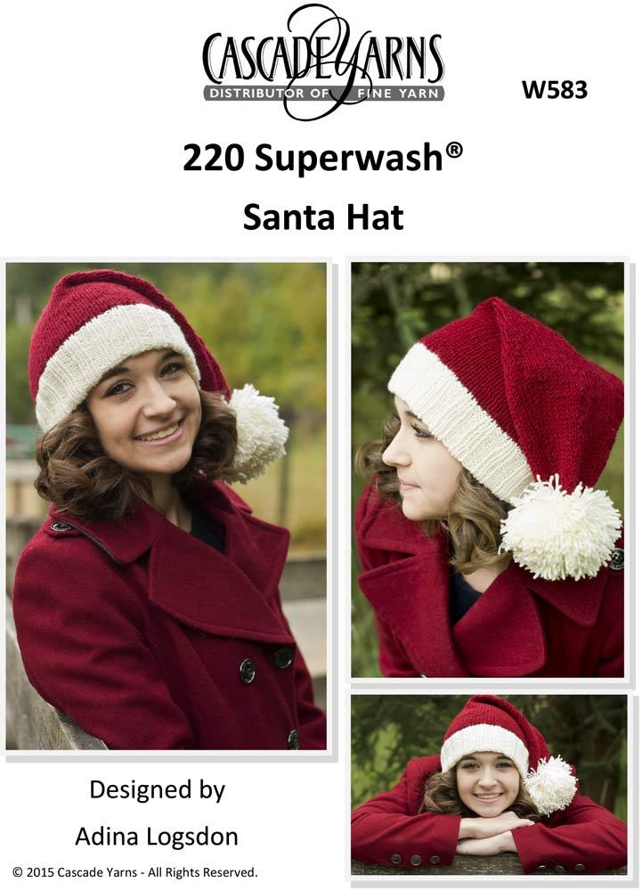 Cascade Yarns W Santa Hat Knitting Pattern