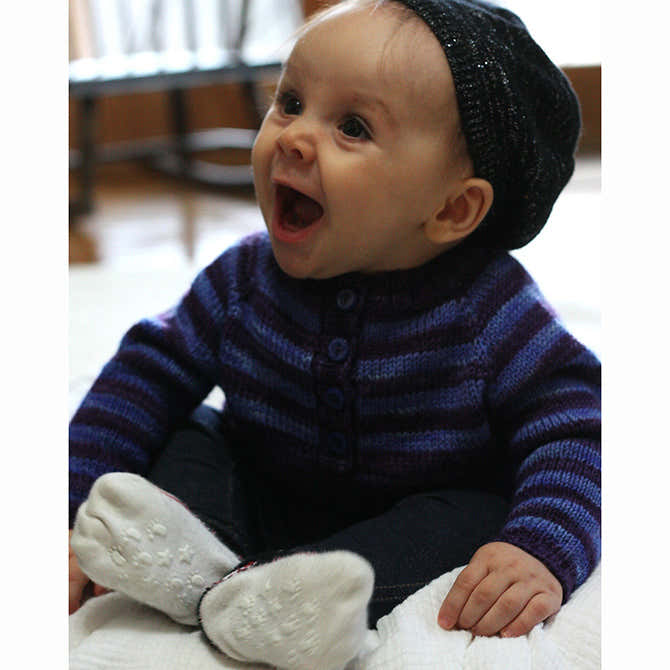 Wonderland Yarns Baby Messenger Henley Knitting Pattern