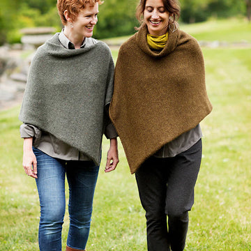 Churchmouse Studio Easy Folded Poncho in Rowan Felted Tweed/BSF Babay Alpaca