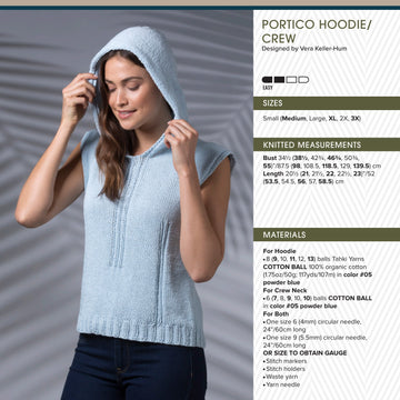 Tahki Yarns Portico Hoodie and Crew Knitting Pattern