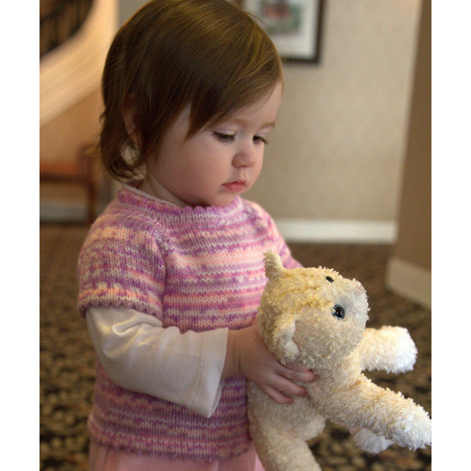 Plymouth Yarn Top Down Baby Pullover Jumper Knitting Pattern