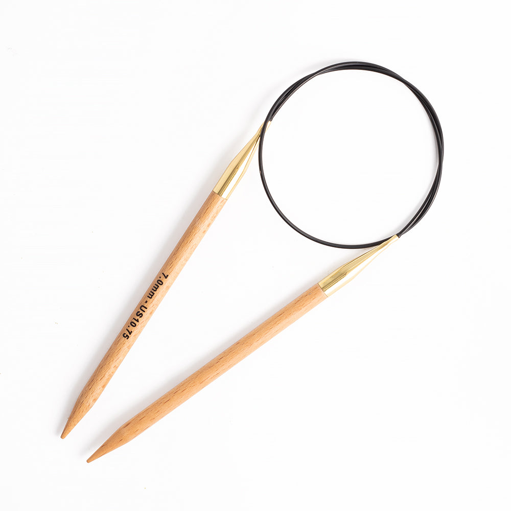 KnitPro Basix Beech Fixed Circular Needles 24"