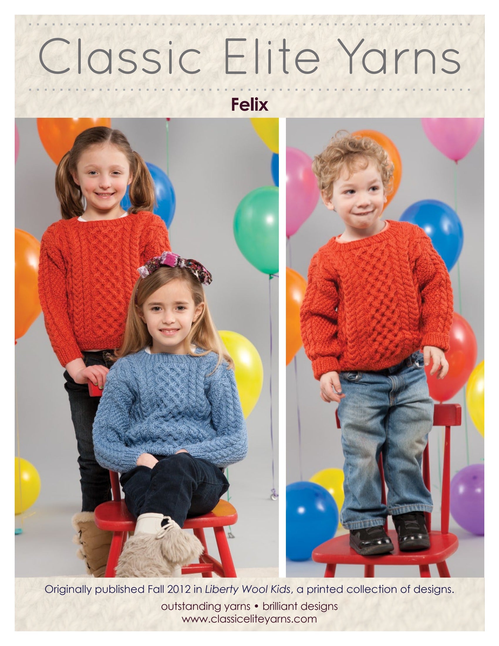 Classic Elite Yarns Felix Jumper Knitting Pattern