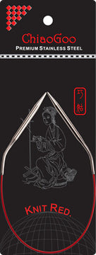ChiaoGoo 12 in KNIT RED Circular Needles Stainless Steel