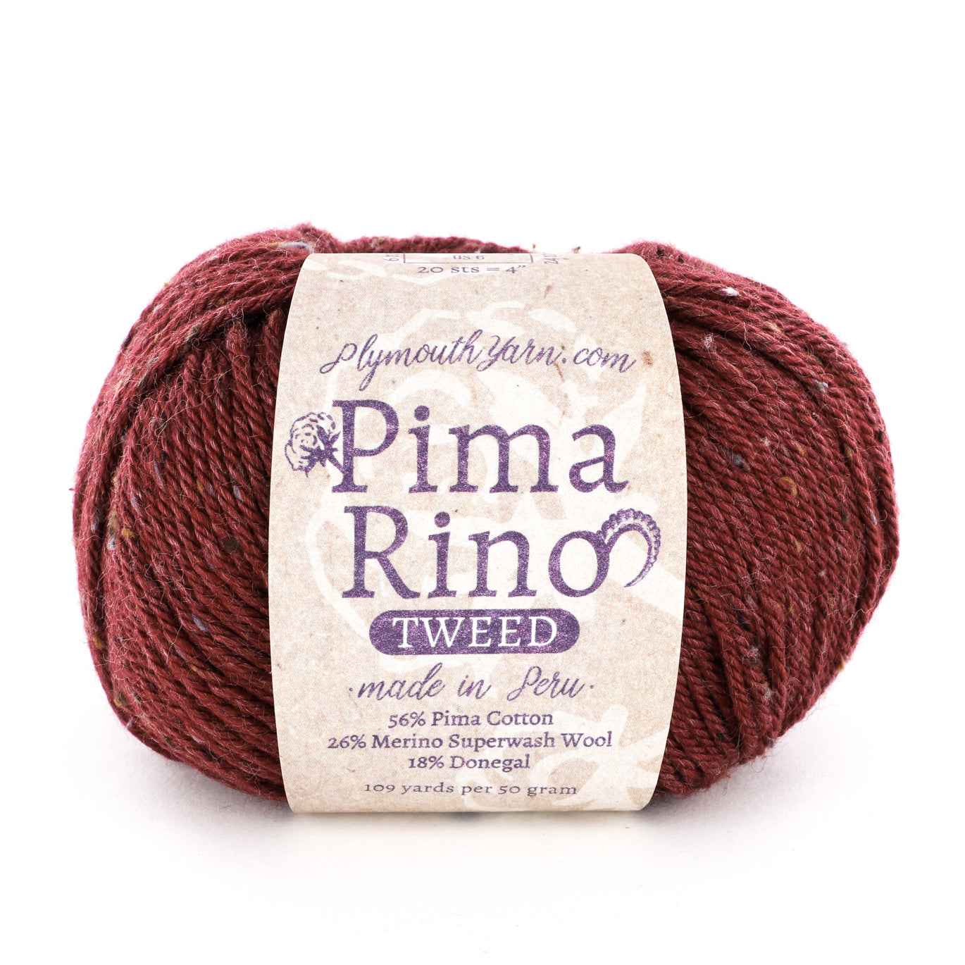 Plymouth Yarn Pima Rino Tweed Yarn - Cotton Worsted