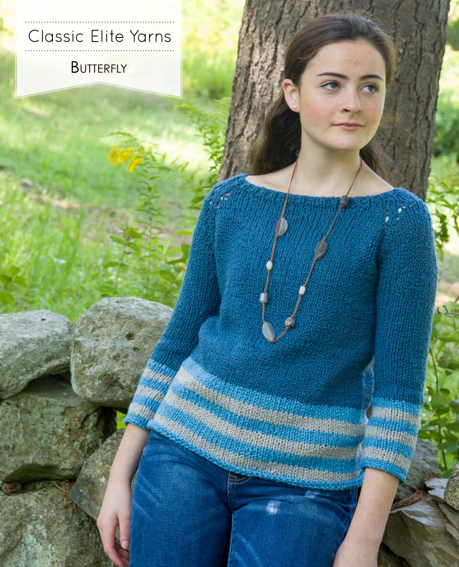 Classic Elite Yarns B Butterfly Knitting Pattern