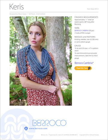 Berroco Keris Scarf Knitting Pattern