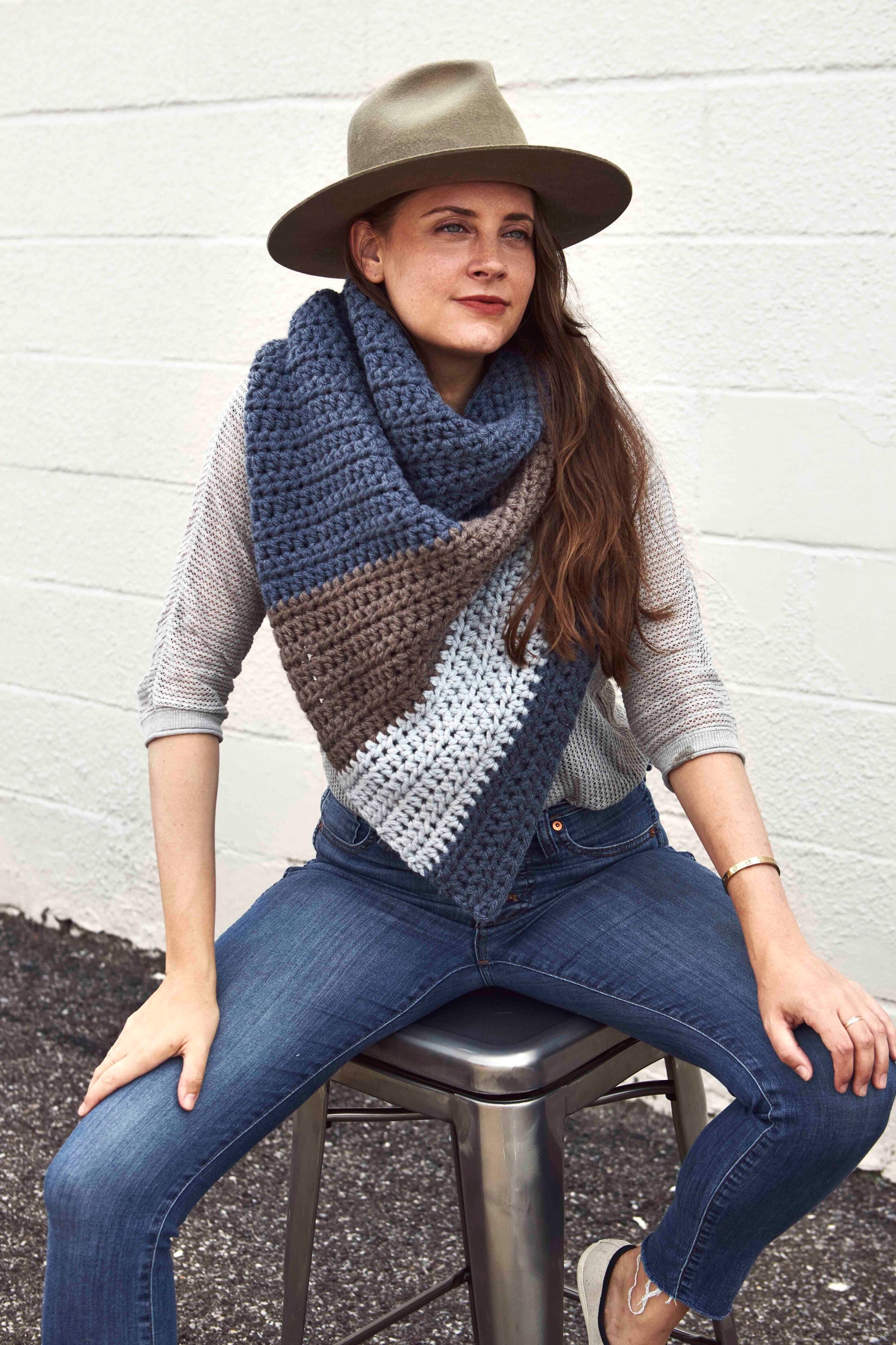 Racer Wrap Scarf Crochet Pattern