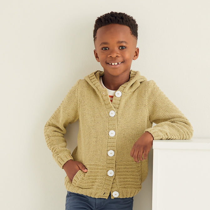 Sirdar Hooded Jacket Cardigan Knitting Pattern