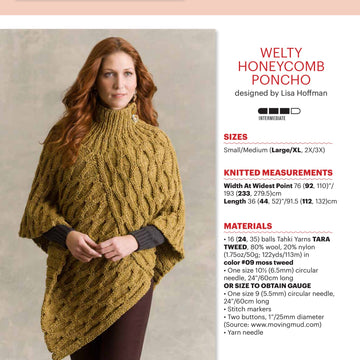 Tahki Yarns Welty Poncho Knitting Pattern
