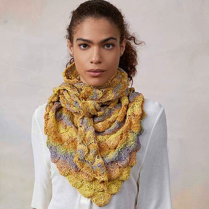 Lang PTO27-04 Triangular Shawl Wrap Knitting Pattern
