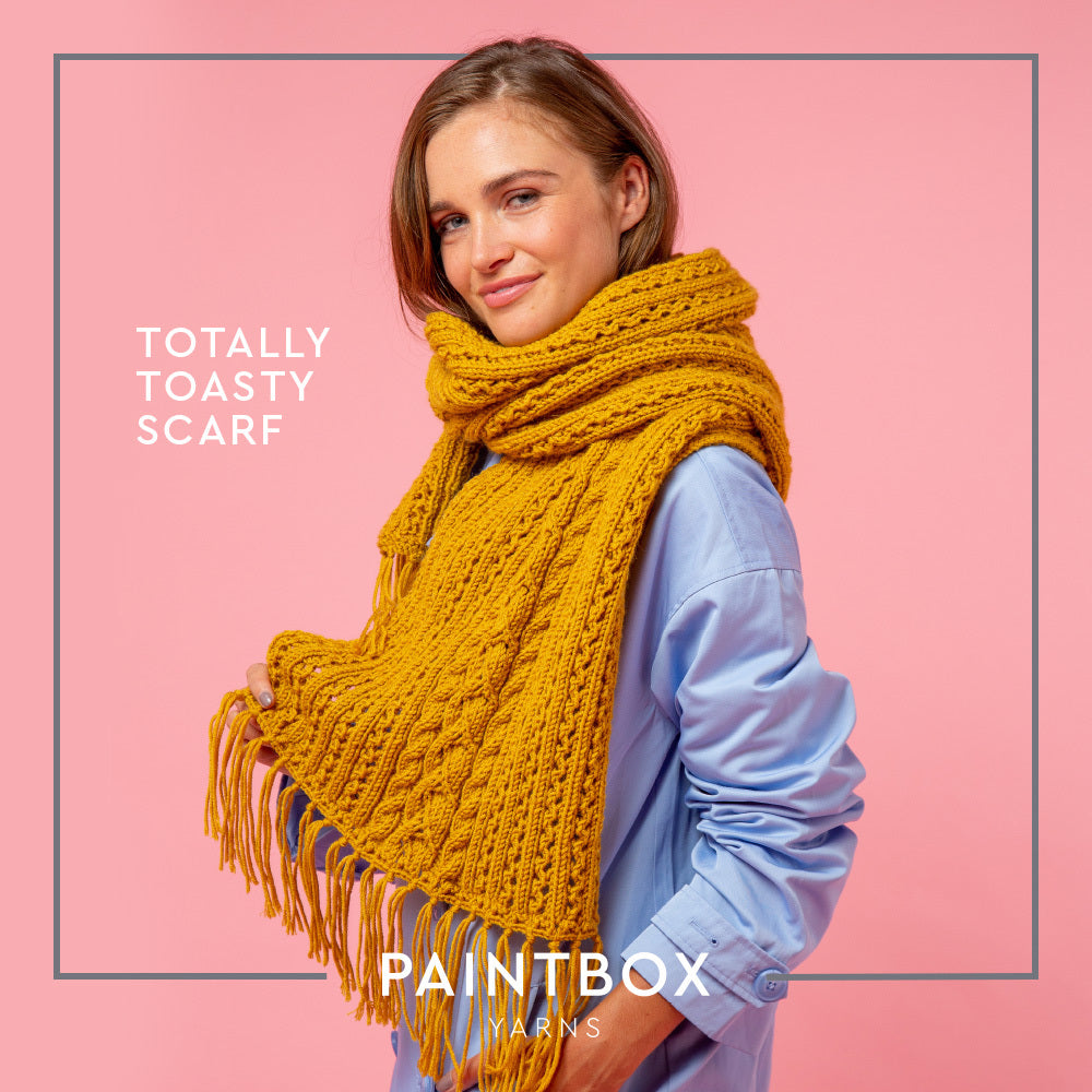 Paintbox Yarns Totally Toasty Scarf Knitting Pattern