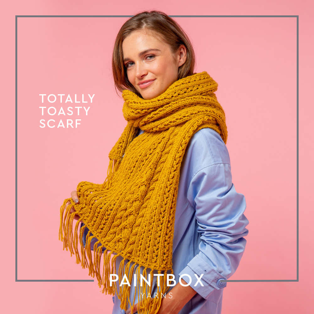 Paintbox Yarns Totally Toasty Scarf Knitting Pattern