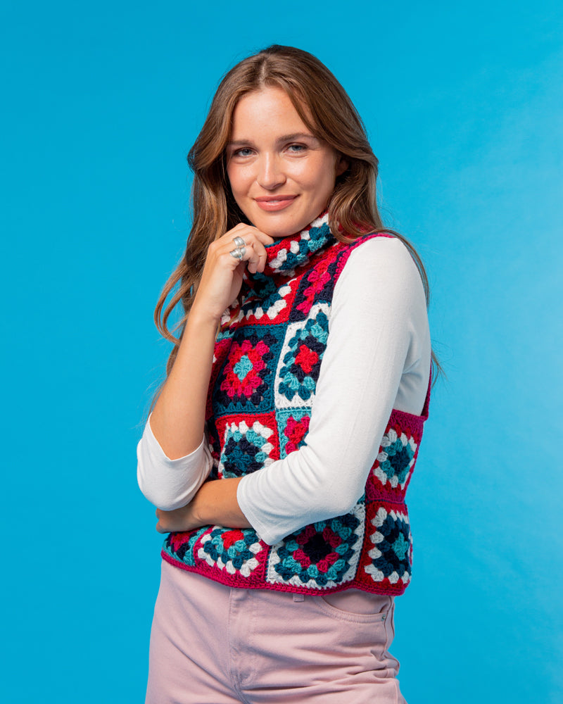 Paintbox Yarns Feel Good Granny Square Tank Crochet Pattern