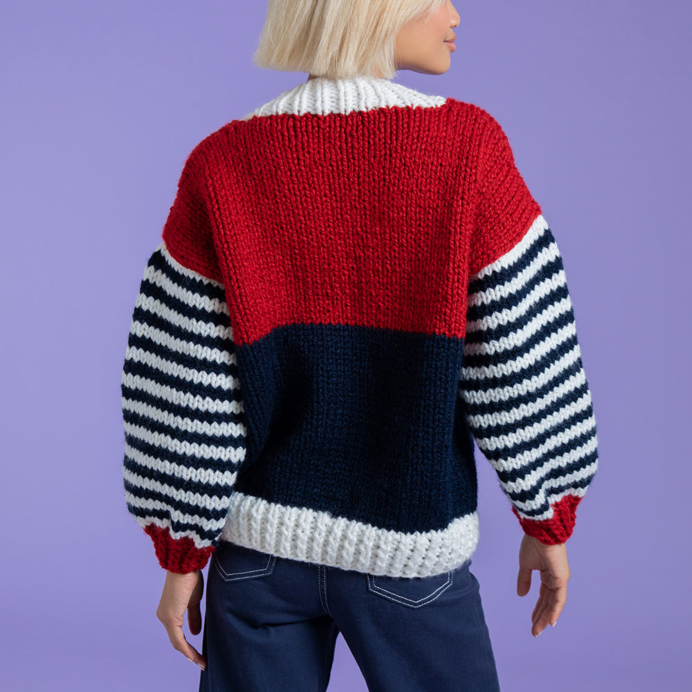 Paintbox Yarns Everyday Stripe Sweater Knitting Pattern