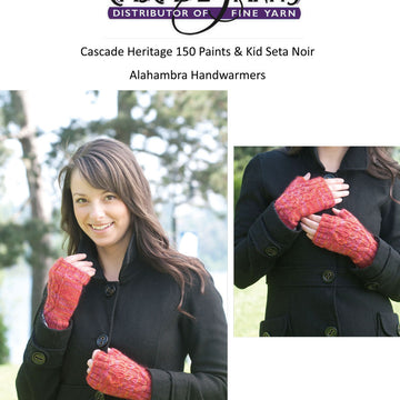 Alahambra Gloves in Cascade Heritage Paints and Kid Seta Noir - Free