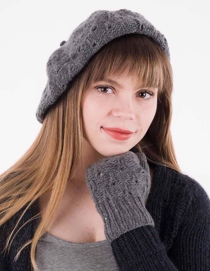 Eiffel Beret & Gloves Hat Knitting Pattern