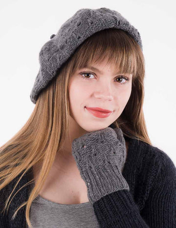 Eiffel Beret & Gloves Hat Knitting Pattern