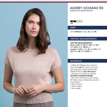 Stacy Charles Fine Yarns Audrey Tee Jumper Knitting Pattern