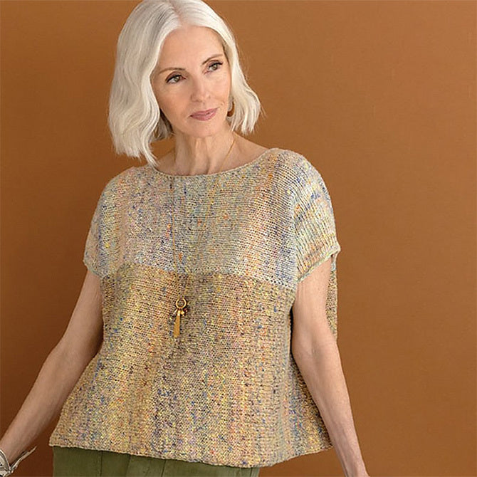 Noro Lemon Drop Poncho Top Jumper Knitting Pattern
