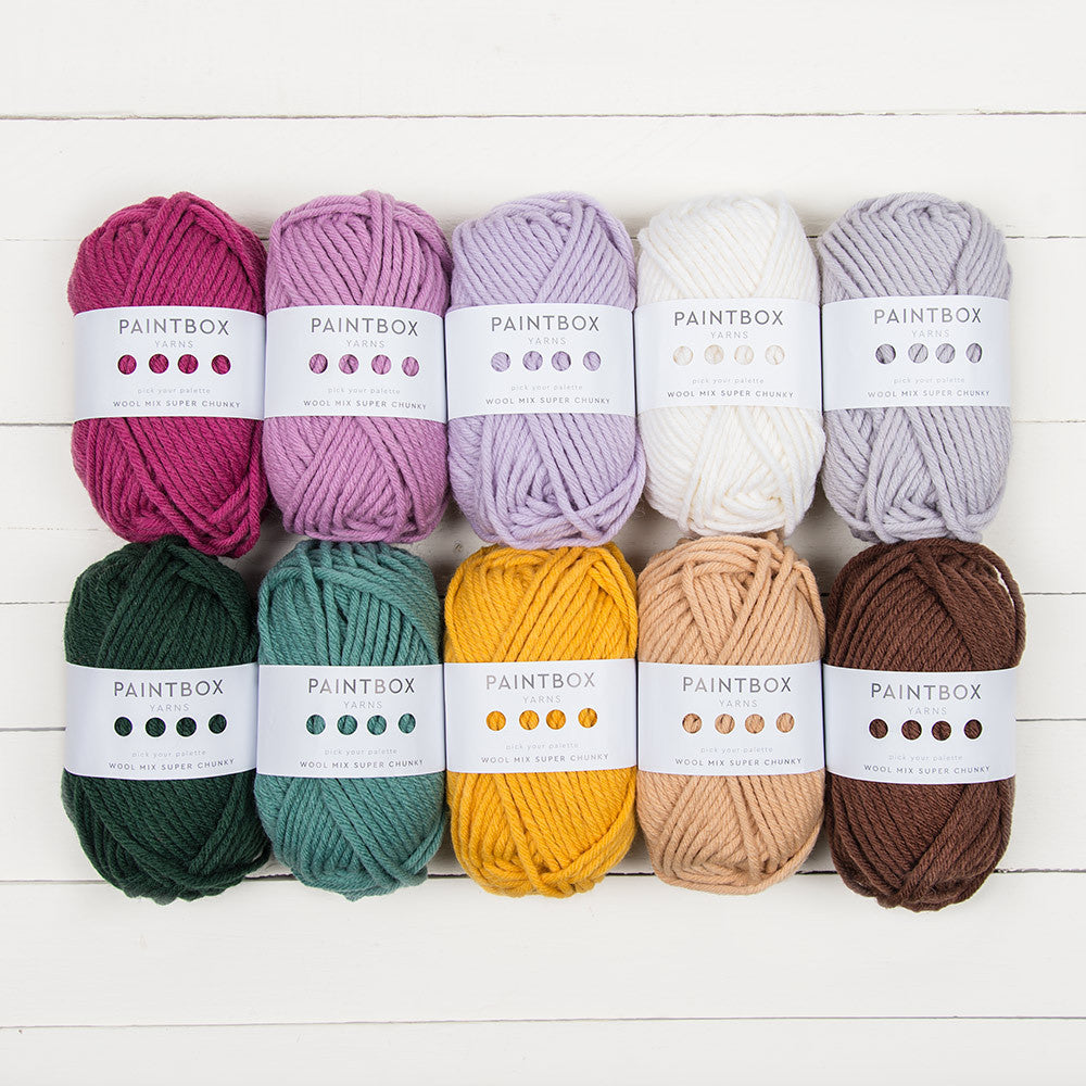 Paintbox Yarns Wool Mix Super Chunky 10 Ball Color Pack Yarn - Wool Super Chunky