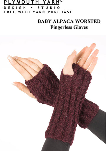 Fingerless Gloves in Plymouth Baby Alpaca Worsted - F181 - PDF