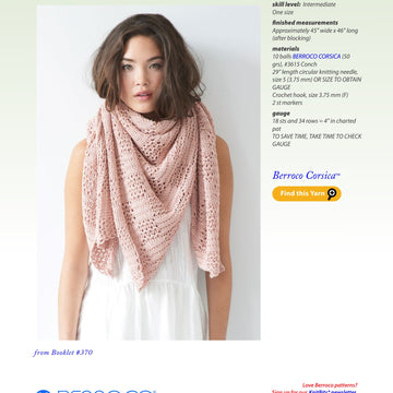 Berroco Roberts Wrap Knitting Pattern