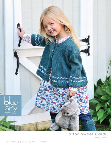 Blue Sky Fibers Cotton Sweet Cardi Cardigan Knitting Pattern