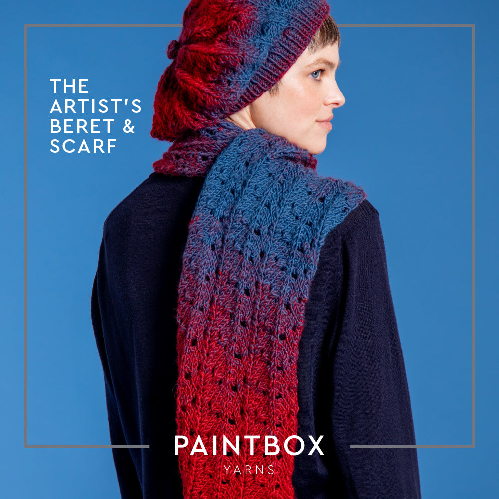 The Artist's Beret & Scarf - Free Knitting Pattern for Women