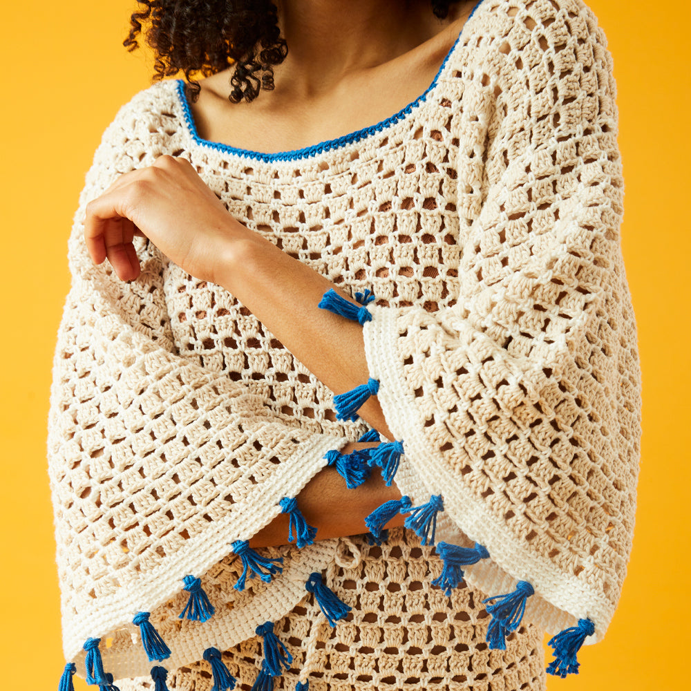 Paintbox Yarns Riad Tassel Dress Crochet Pattern