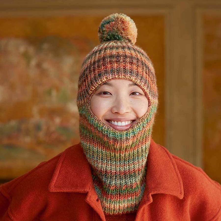 Knitting Hat Pattern PDF Download – Lang Yarns Balaclava for Women