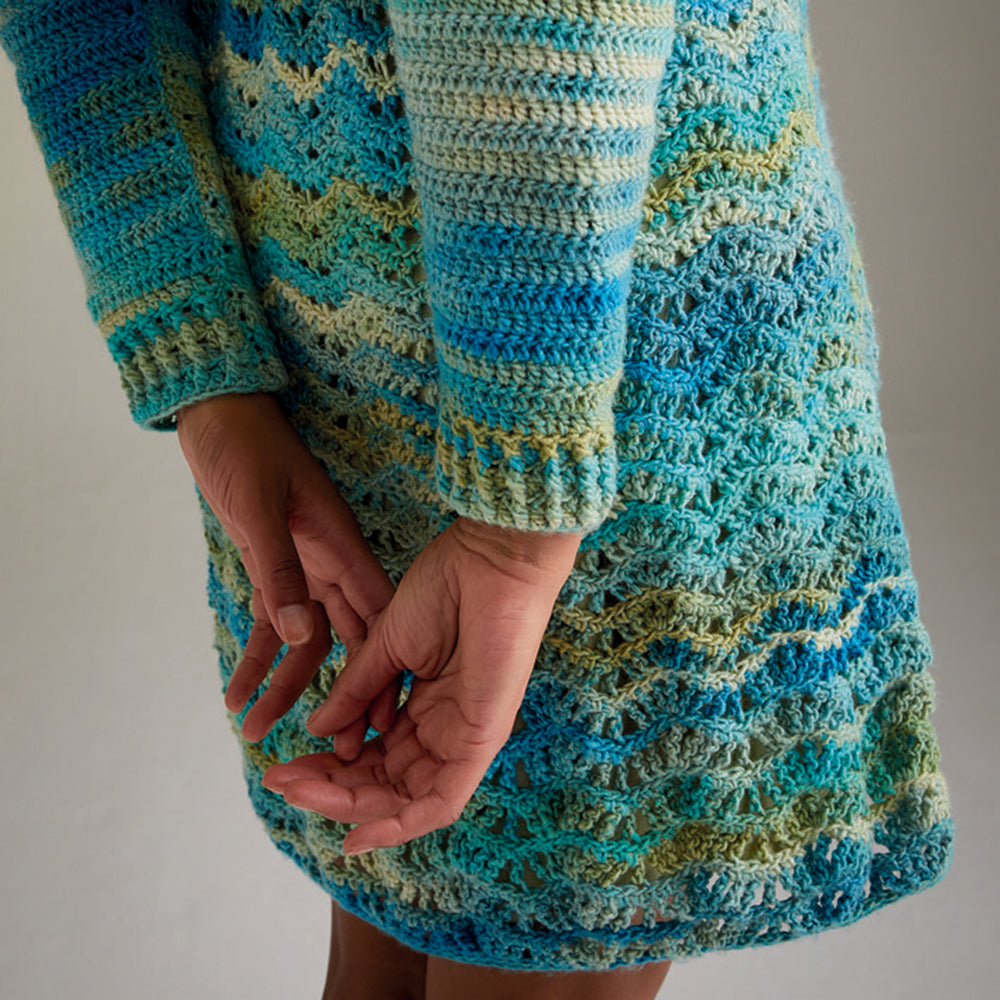 Sirdar Wildflower Roll Neck Dress Crochet Pattern