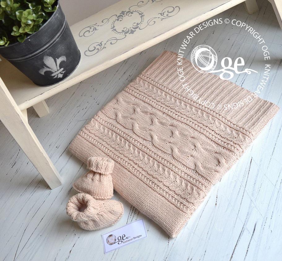 Kabel Treasure Blanket and Baby Bootees - P100