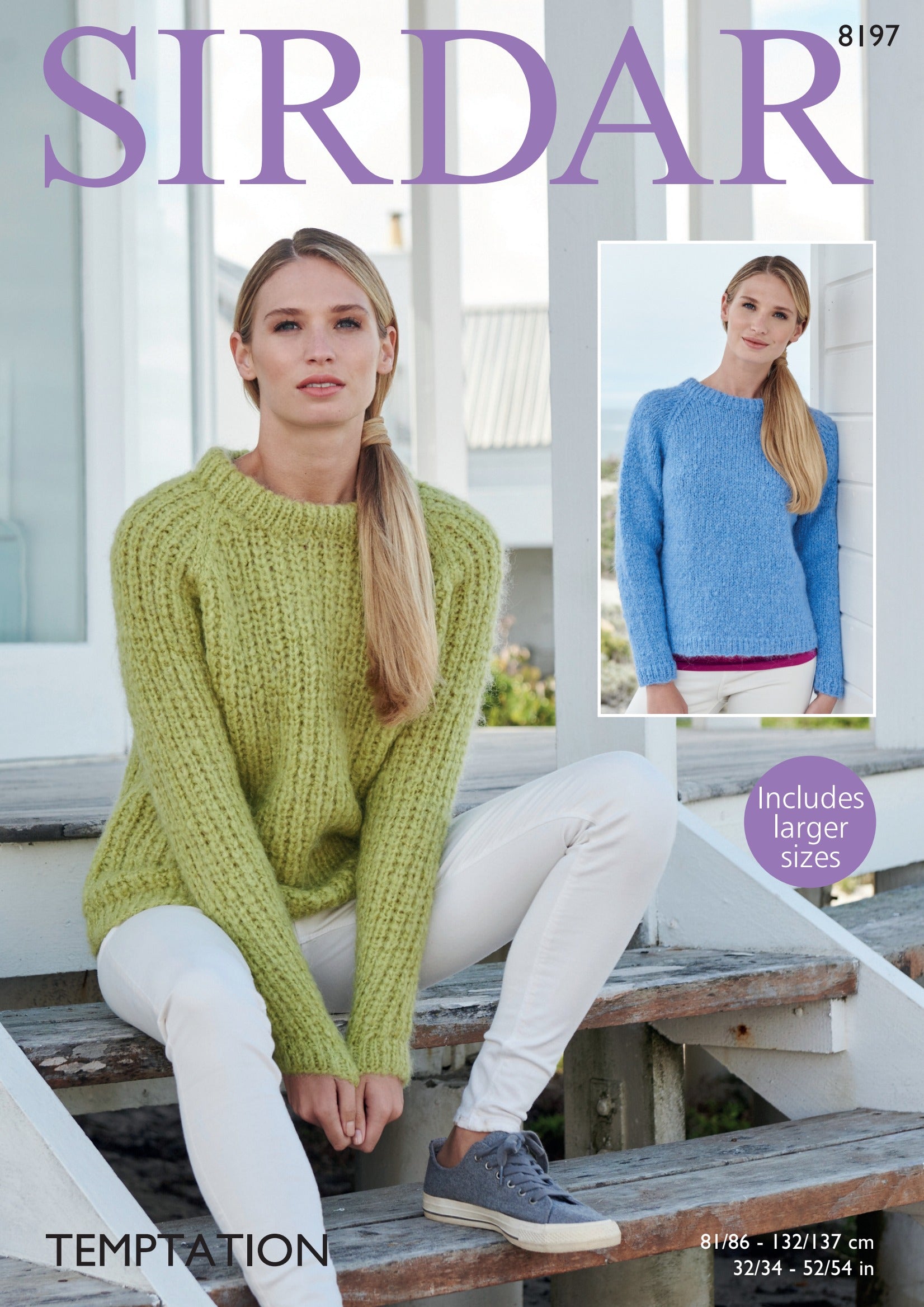 Sirdar 8197 Sweaters Jumper Knitting Pattern