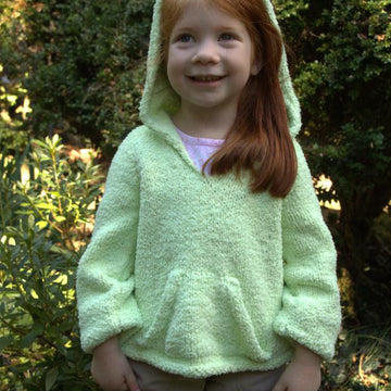 Child's Hoodie Pullover with Pouch Pocket in Plymouth Yarn Daisy