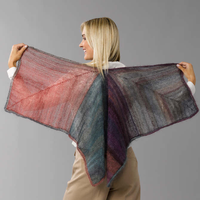 Stacy Charles Fine Yarns Leigh Shawl Wrap Knitting Pattern