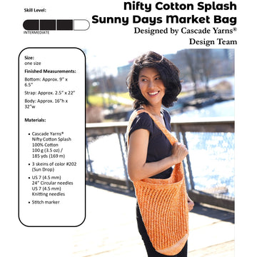 Cascade Yarns Sunny Days Market Bag Knitting Pattern